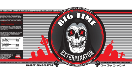 Big Time Exterminator Label