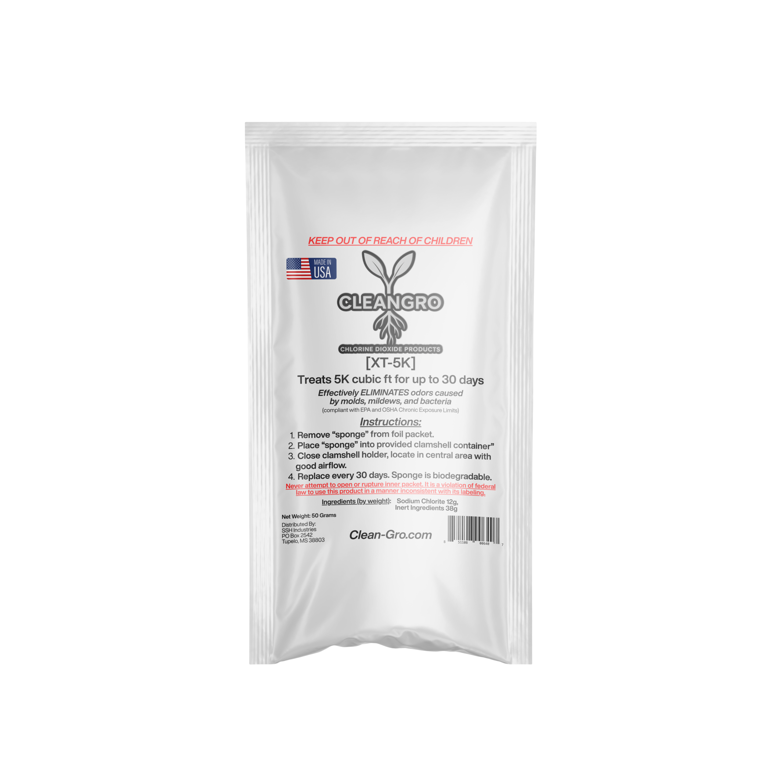 CleanGro Extended Release CLO2 5K